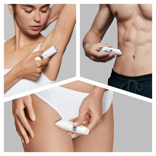 Braun Body Mini Trimmer BS1000, Electric Body Hair Removal for Women and Men, White