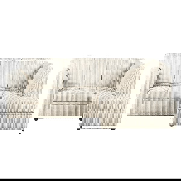 Furnishings For Less Luxor Cord Fabric 4 Seater Corner Sofa Full Back