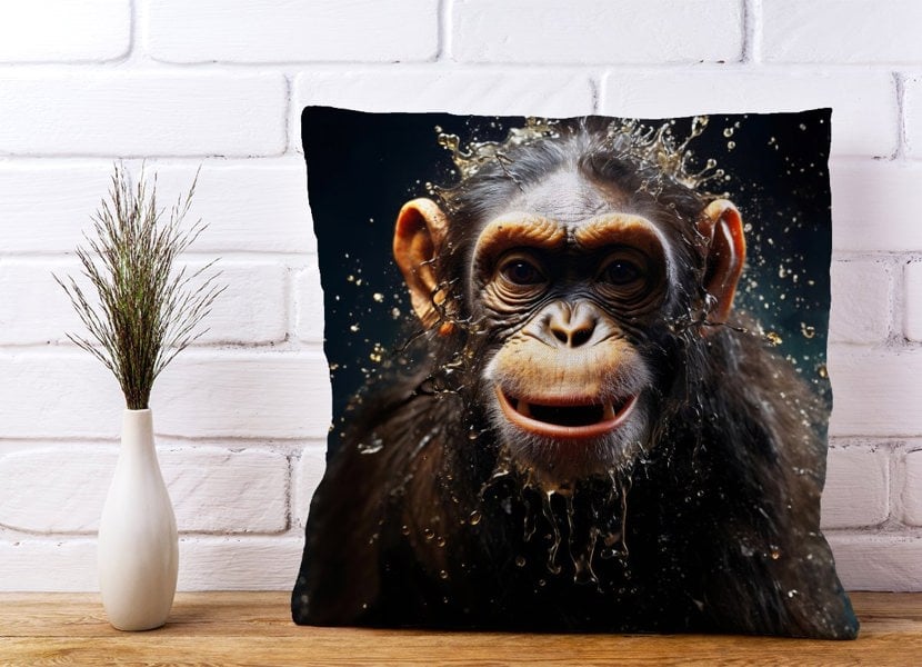 Warren Reed Realistic Monkey Face Splashart Cushions