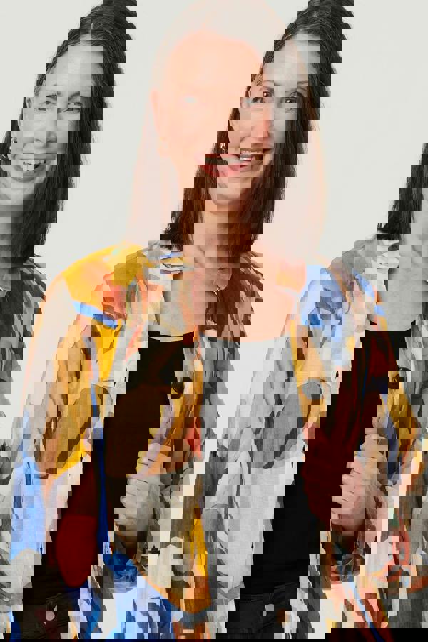 Yellow | Abstract Long Sleeve Longline Shirt
