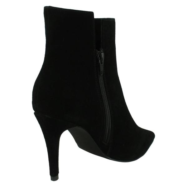 Spot On Ladies Spot On High Heel Leather Ankle Boots with Inside Zip F51212