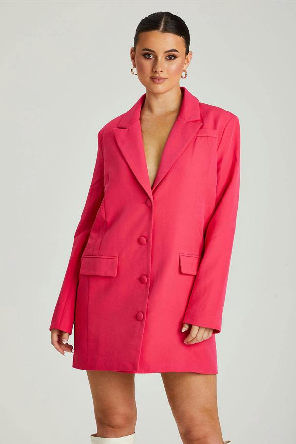 Urban Bliss Hot Pink Oversized Blazer Dress
