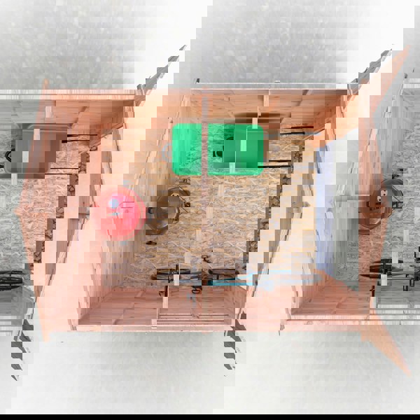 Shire 8x6 Langley double door security window apex shed 12mm shiplap interlock cladding