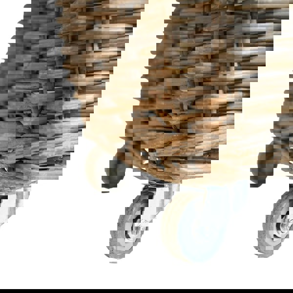 Ivyline Natural Rattan Log Cart