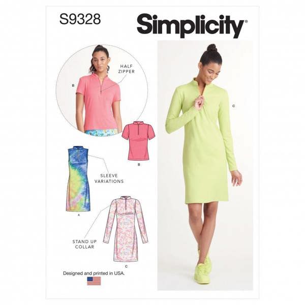 Simplicity Sewing Pattern 9328, Dresses, Tops for Women, H5 (6-8-10-12-14) - Easy