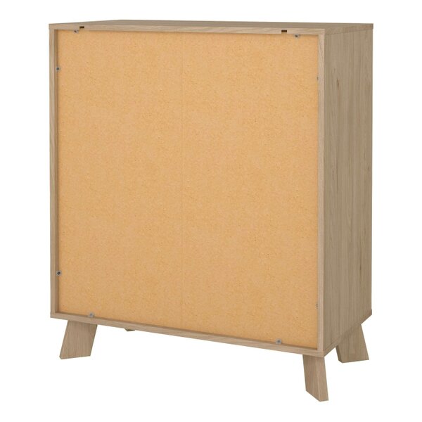 Wyld Haus Lira Jackson Hickory Wood and White Chest 3 Drawers