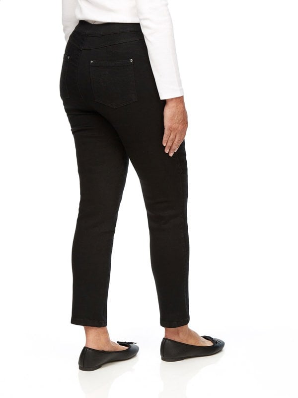 PennyPlain Pull On Jeans - Black Wash