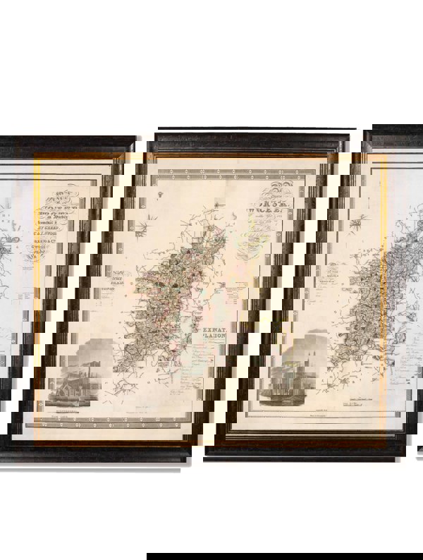 Exceptional Art c.1830 County Maps of England