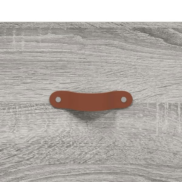 Berkfield Highboard Grey Sonoma 34.5x34x180 cm Engineered Wood