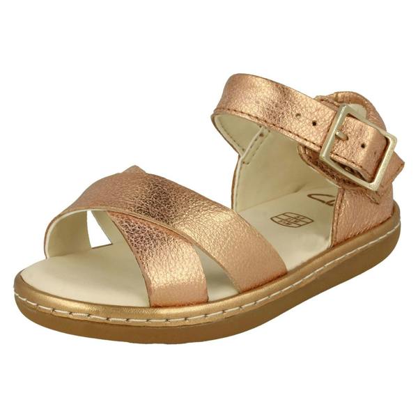 Clarks Girls Clarks Cross Detailed Sandals Skylark Pure T