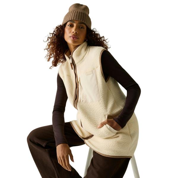 Regatta Womens/Ladies Borg Longline Body Warmer - Light Vanilla/Mocha - 
