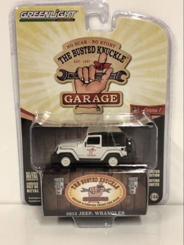 2012 jeep wrangler the busted knuckle 1:64 greenlight 39101e