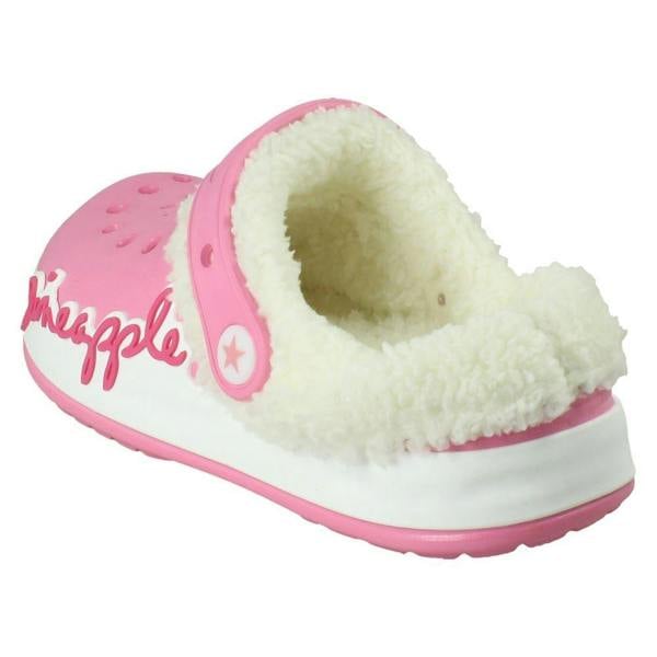 Pineapple Girls Pineapple Light Up Fluffy Lined Clogs H2719