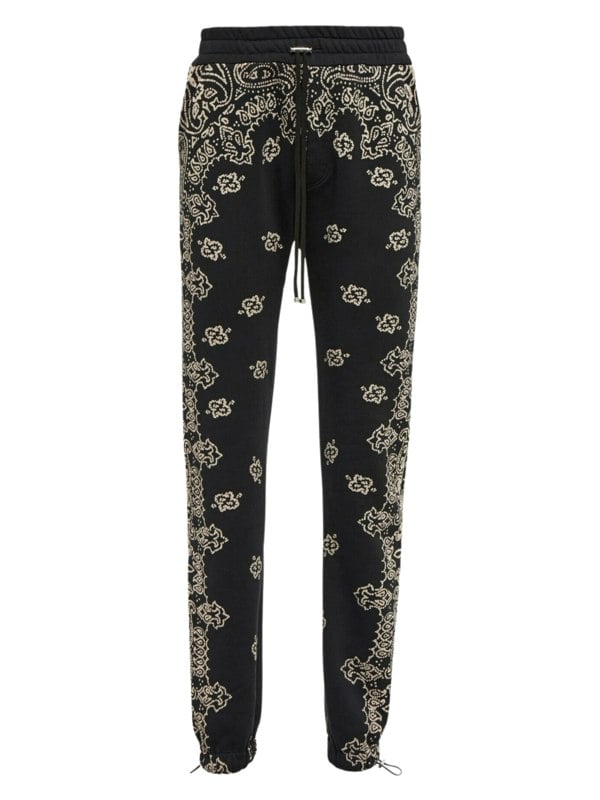 Amiri Bleach Bandana Sweatpants – Black