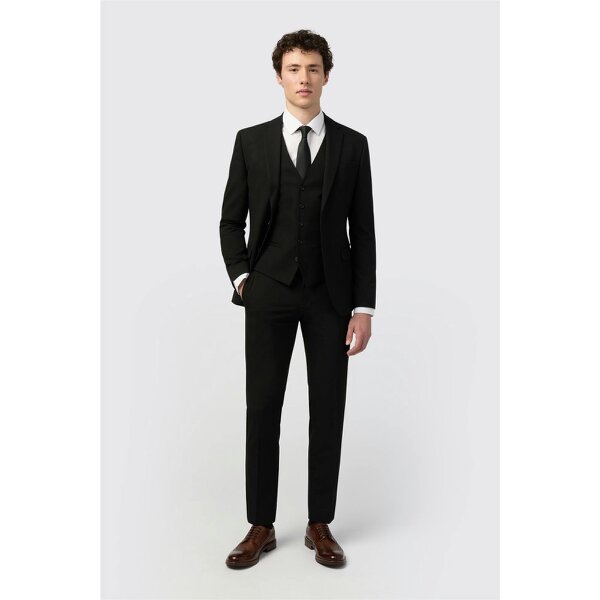 Limehaus Skinny Fit Black Stretch Jacket