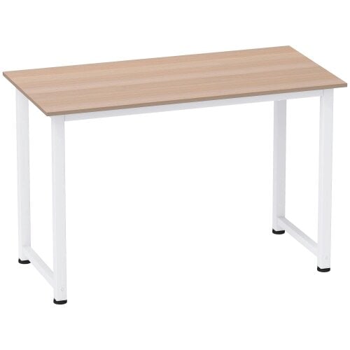 Wyld Haus Modo 120cm Metal And Wooden White Work Desk With Steel Frame