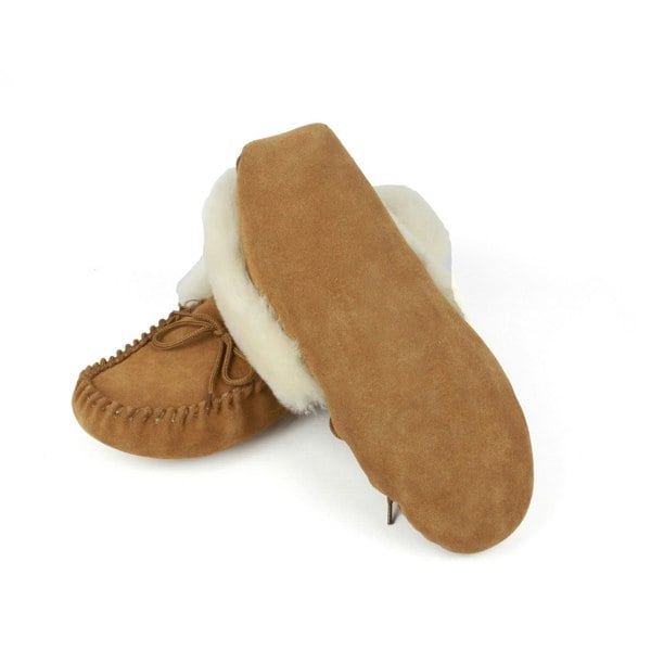 Eastern Counties Leather Womens/Ladies Sophie Sheepskin Moccasin Slippers - Chestnut