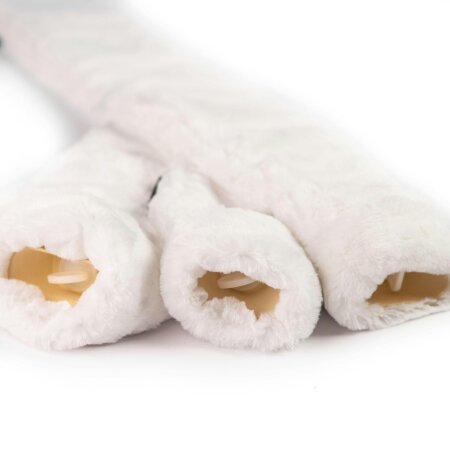 CosyPanda Triple White Faux Fur Hot Water Bottle Set