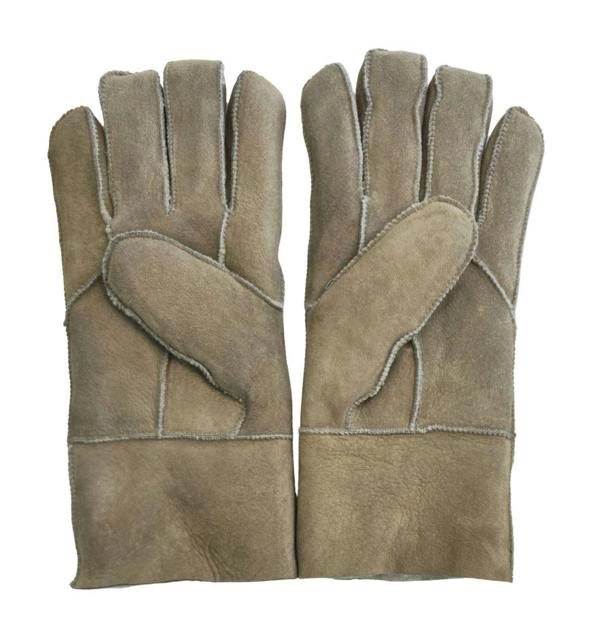 Infinity Leather Unisex Sheepskin Suede Gloves with Roll Up/Down Cuff