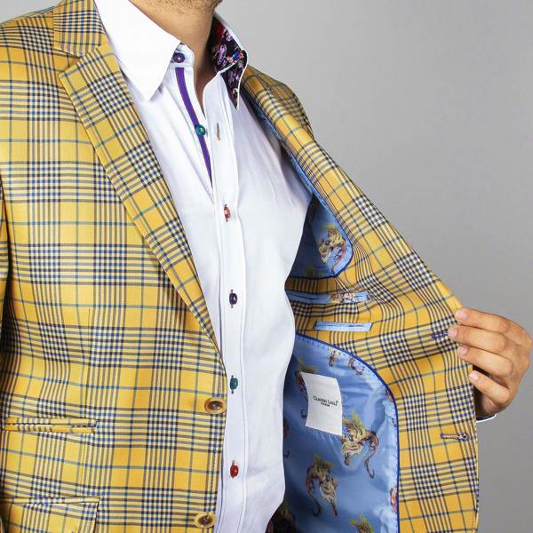 CLAUDIO LUGLI CHECK JACKET CLJ1910 – Premium Men's Patterned Shirt by Claudio Lugli | Bold Design, Tailored Fit, Best Printed Shirts