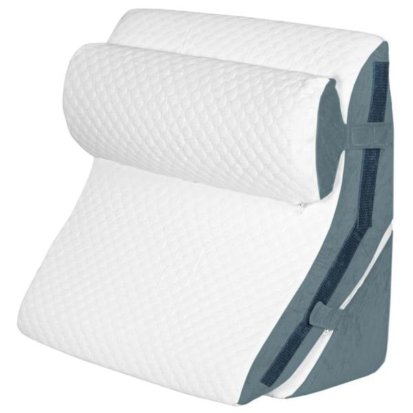 Lavio Large Wedge Pillow Cooling Memory Foam Orthopaedic Bed Cushion Acid Reflux