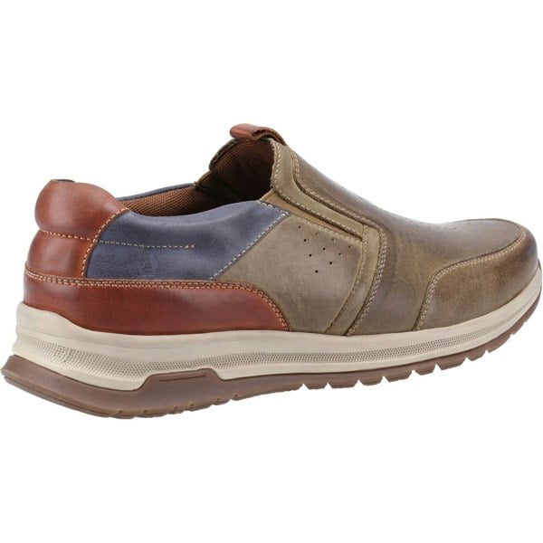 Hush Puppies Cole Men's Shoes in Khaki/Navy/Tan Leather Mix