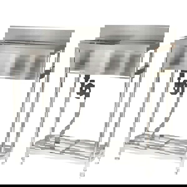 Stainless Steel One Compartment Commercial Sink with Right Drainboard Living and Home