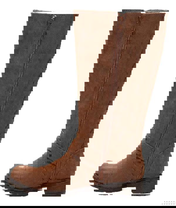 Rocket Dog Berry Womens Tall Zip Up Mid Calf Biker Buckle Boots