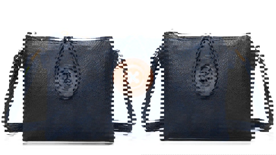 Kitise Big Button Slim Handbag Crossbody Bag