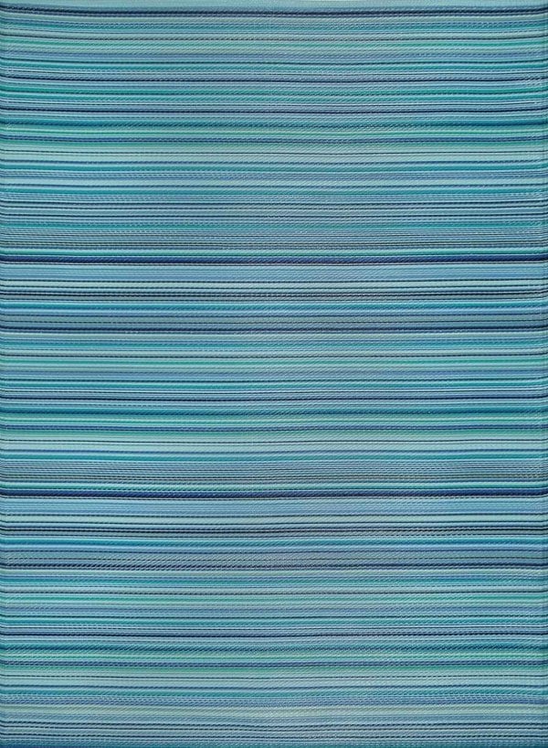 Rainbow Outdoor Rug Blue | Vibrant Patio Decor | The Rugs