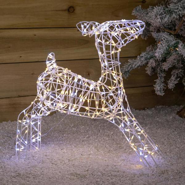 Samuel Alexander 41cm Light Up Christmas Baby Reindeer with White & Warm White Twinkling LEDs