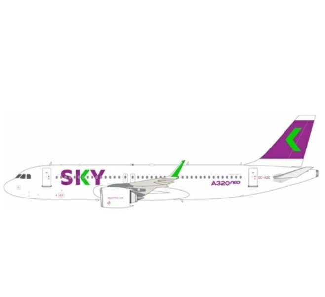 MCSlots Sky Airline Airbus A320-251N CC-AZC El Aviador 1:200 Inflight200 IFEAVAZC