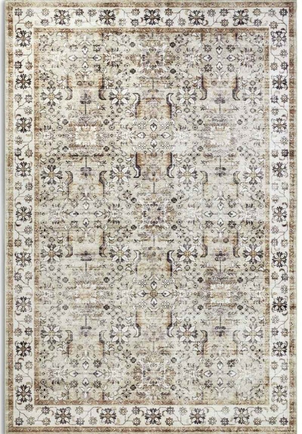 Shortpile Rug Cream & Gold Saveh – Oriental Design