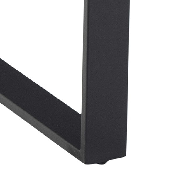 Wyld Haus Stovring Black Marble Effect Dining Table Black Legs