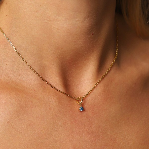 Gold Trip December Birthstone Necklace Charm