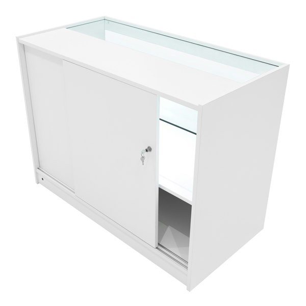 Monstershop Theia LED Shop Counter Set K1200, C1200, TB60 & LM60 - White
