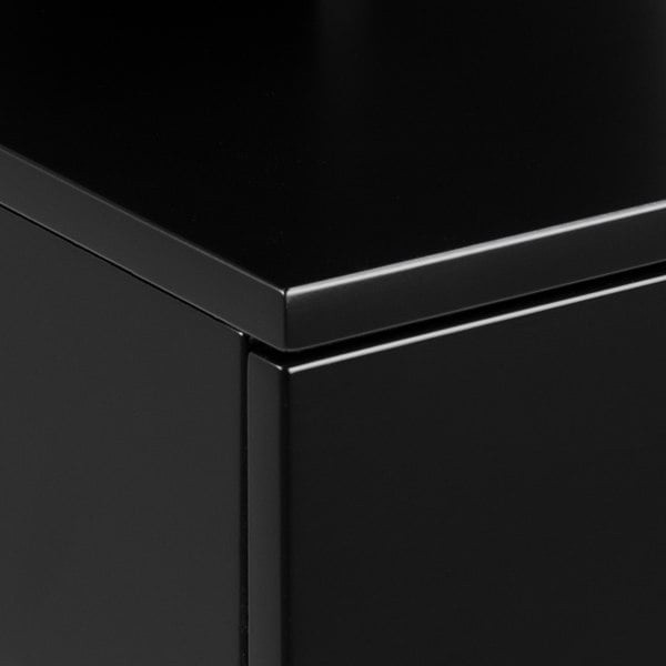 Furniture To Go Ashlan Bedside Table with 1 Drawer in Black