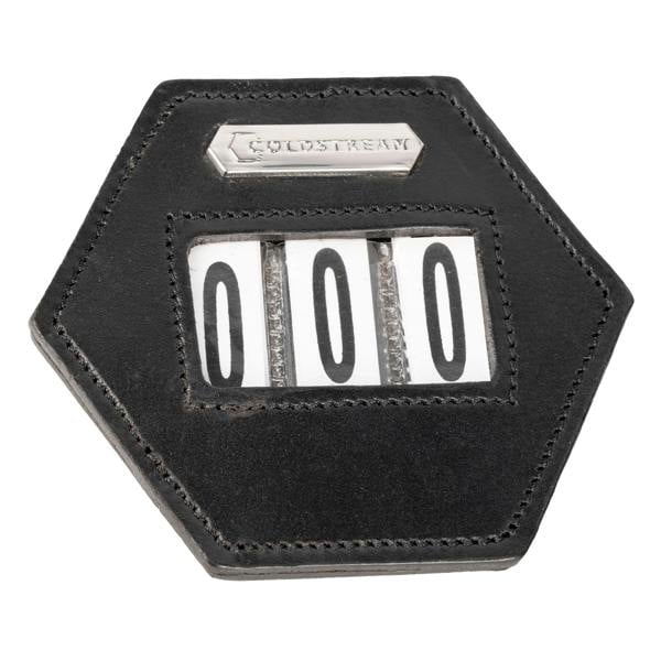 Coldstream Penton Leather Hexagon Number Holder - Black - 