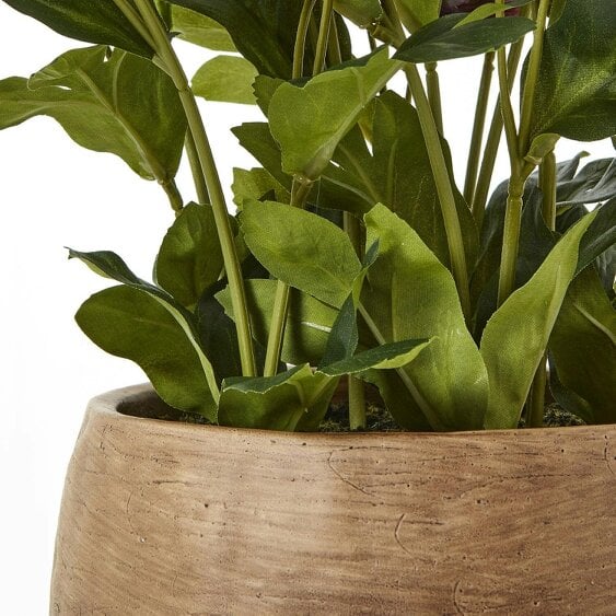 Wyld Haus Artificial Plant Deep Plum Hellebore Plant In Brown Ceramic Pot