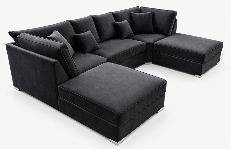 Outdoor Living The Chelsea U-Shaped Modular Corner Sofa with Deep Seat