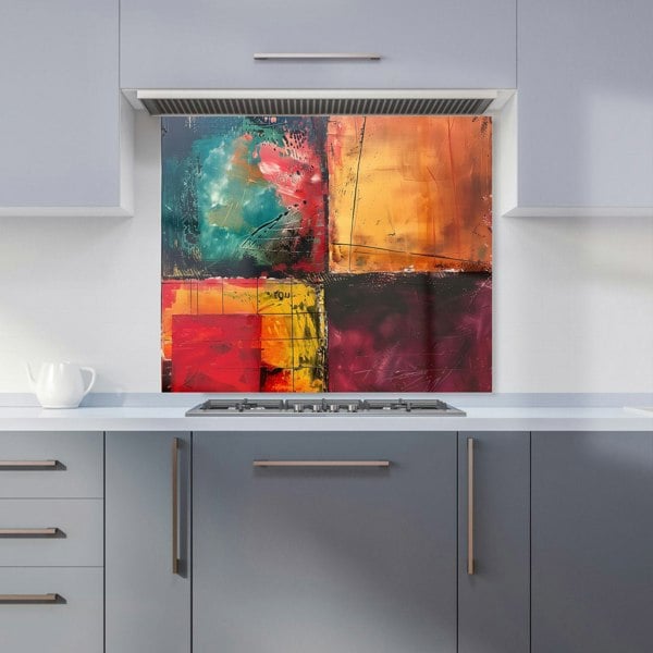 Warren Reed - Designer Quadrant Fusion: Colours In Conflict Kitchen Splashback