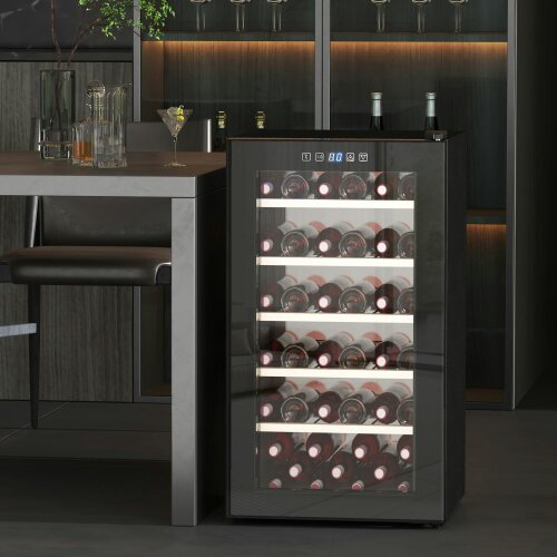HOMCOM 41 Bottle Wine Cooler Fridge, Freestanding