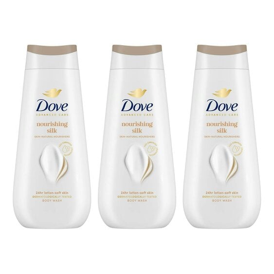 Dove Advanced Care Body Wash Nourishing Silk 24H Renewing Micromoisture, 3x225ml