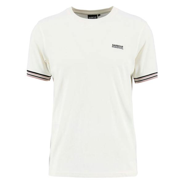 Barbour International Burnwood Tipped Cuff T-Shirt Whisper White