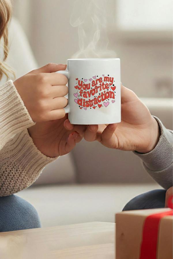 Dyzi You Are My Favorite Distraction Mug Valentine’s Day Gift