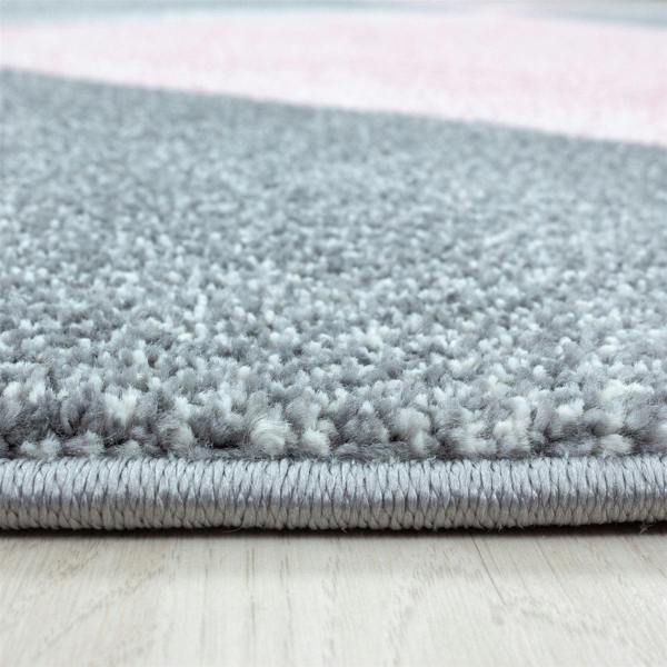 Viva Rugs Blush Pink Grey Geometric Rug Modern Contemporary Carpet for Living Room Woven Mat Large Small