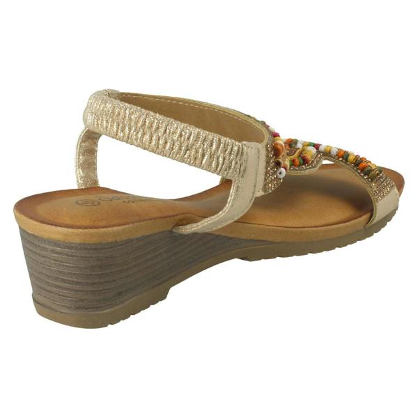 Savannah Ladies Savannah Wedge Heeled Sandals F12125