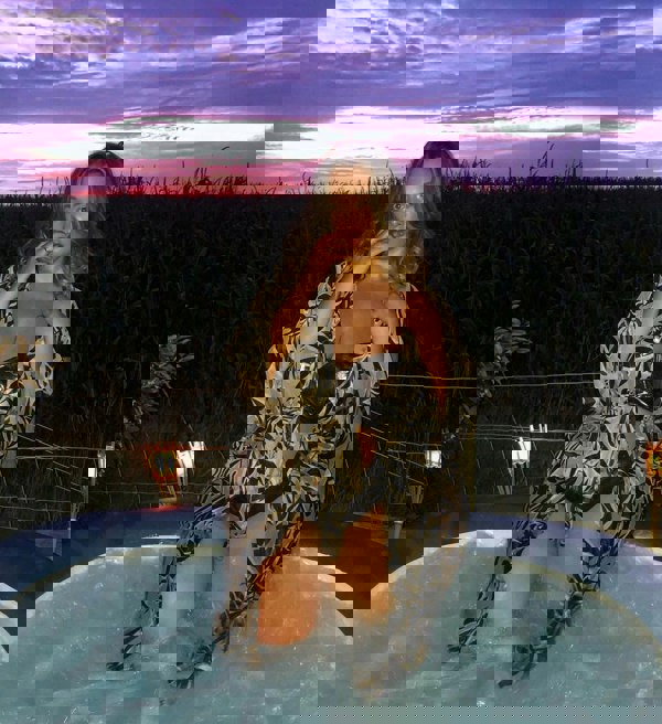 Niko Maxi Kimono in Black Palm