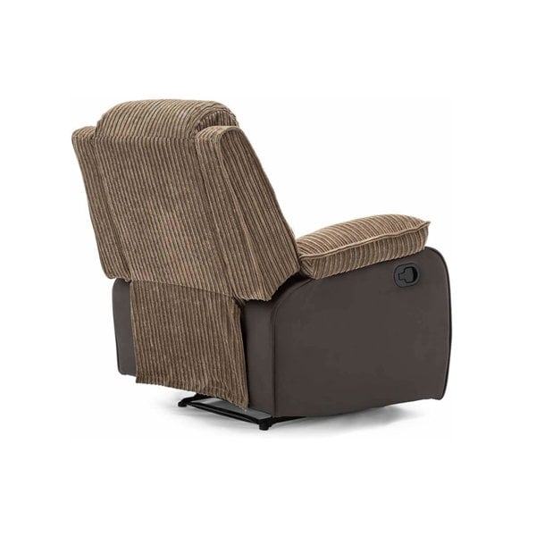 Preston Jumbo Cord Manual Recliner Armchair in Brown