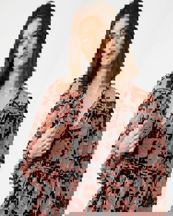 Ted Baker Sandror Womens Swing Mini Dress With Ruffled Tiers